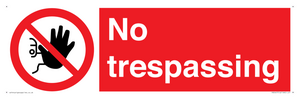 No trespassing
